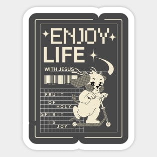 Enjoy Life with Jesus – Joyful Ride Dog Sticker